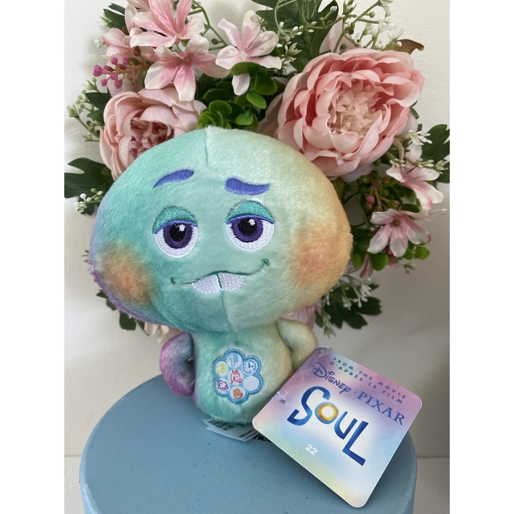 Soul 22 Plush Disney And Pixar's Soul Colorful Mini Bean Bag 7" New with Tags